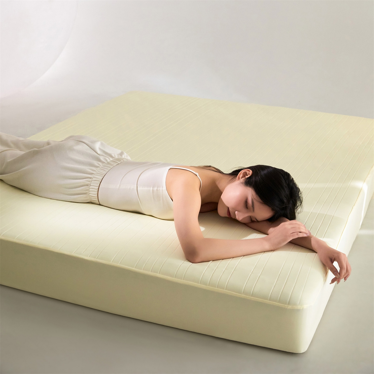 91家纺网 家纺一手货源 找家纺 （总）头等舱 2026新款锦氨A类深睡无胶透气自然凉感床笠软凉席