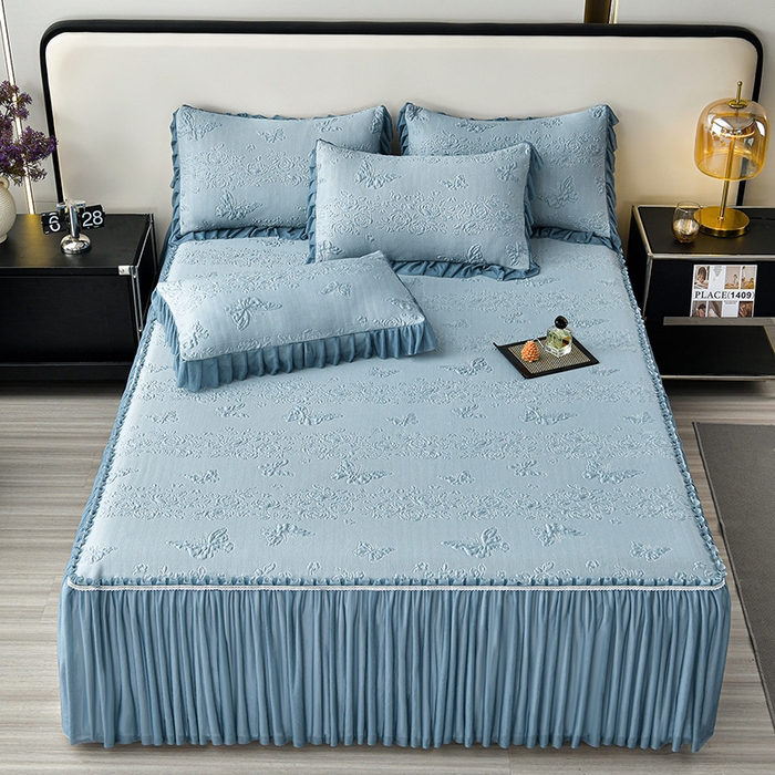 91家纺网 家纺一手货源 找家纺 （总）星窝家纺 2026新款冰豆豆床裙款凉席