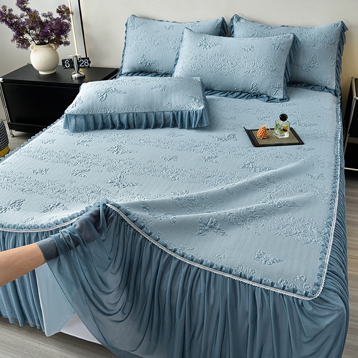 91家纺网 家纺一手货源 找家纺 （总）星窝家纺 2026新款冰豆豆床裙款凉席