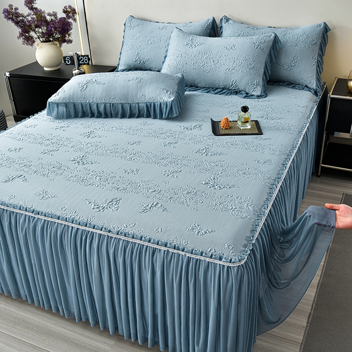 91家纺网 家纺一手货源 找家纺 （总）星窝家纺 2026新款冰豆豆床裙款凉席