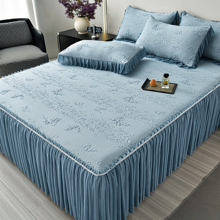 91家纺网 家纺一手货源 找家纺 （总）星窝家纺 2026新款冰豆豆床裙款凉席