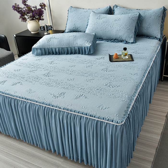 91家纺网 家纺一手货源 找家纺 （总）星窝家纺 2026新款冰豆豆床裙款凉席