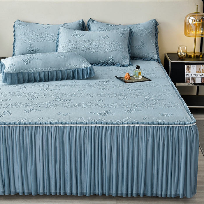 91家纺网 家纺一手货源 找家纺 （总）星窝家纺 2026新款冰豆豆床裙款凉席