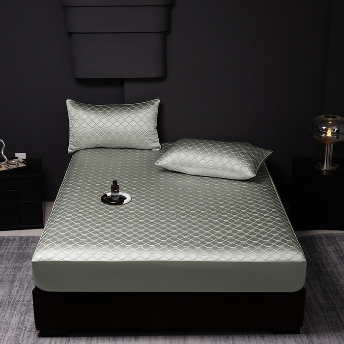 91家纺网 家纺一手货源 找家纺 （总）阿那亚 2026新款冰萃凉感硅胶凉席三件套夏被四件套