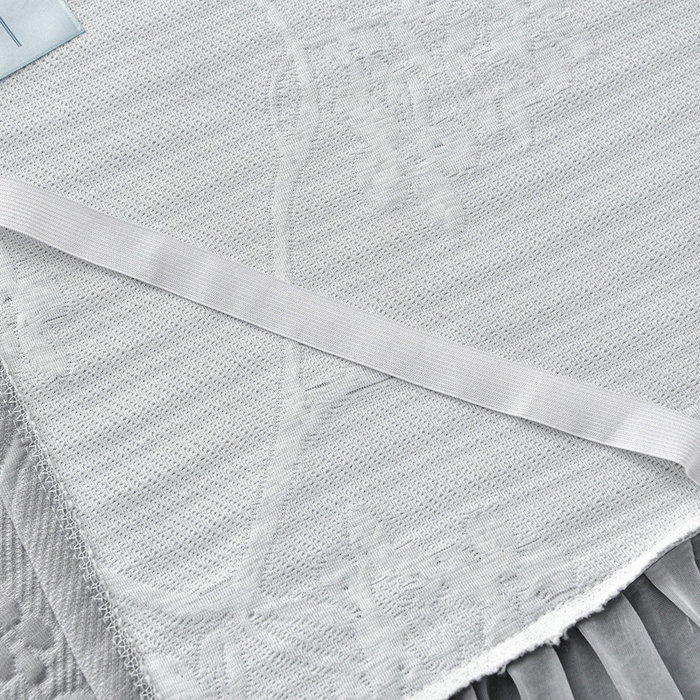 91家纺网 家纺一手货源 找家纺 星窝家纺 2026新款冰豆豆床裙款凉席 灰枝凝香