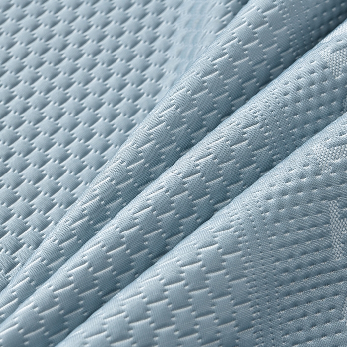 91家纺网 家纺一手货源 找家纺 星窝家纺 2026新款冰豆豆床裙款凉席 蓝调树影