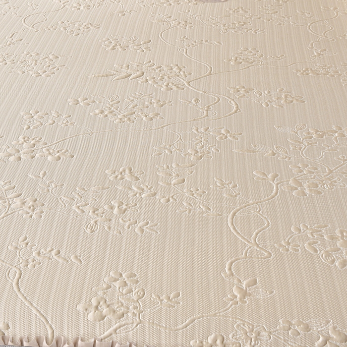 91家纺网 家纺一手货源 找家纺 星窝家纺 2026新款冰豆豆床裙款凉席 素锦花蔓