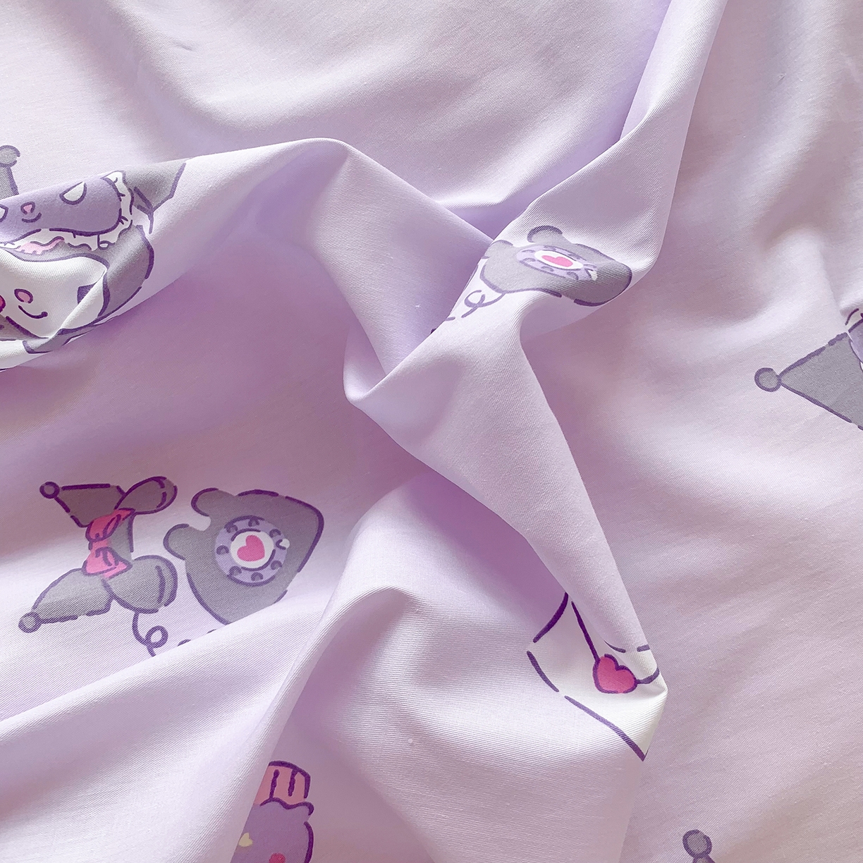 91家纺网 家纺一手货源 找家纺 玉元坊 2026新款三丽鸥正版授权库洛米儿童卡通全棉纯棉床单床笠床裙花边被套三四件套 库洛米宝贝【花边款】