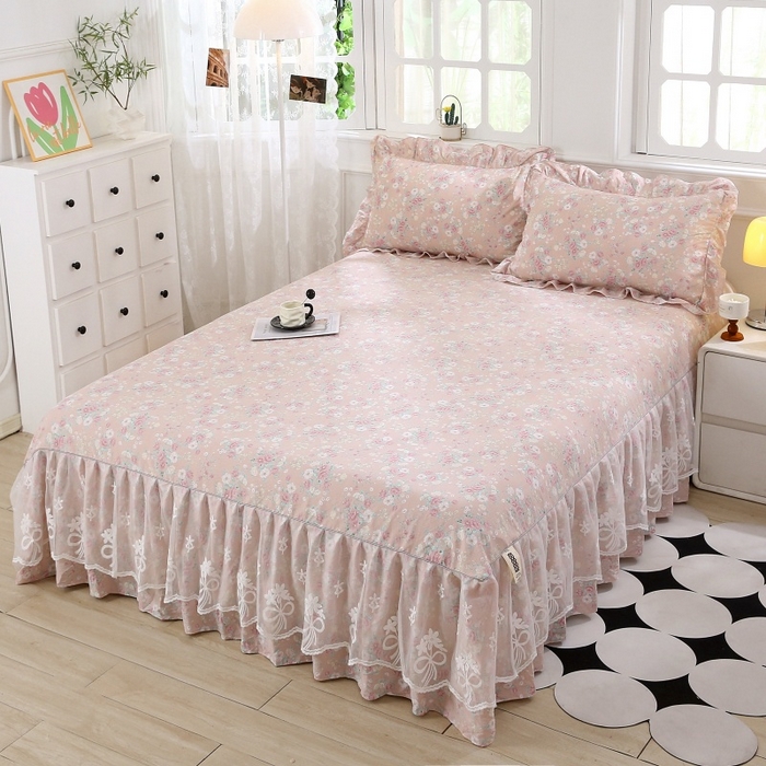 91家纺网 家纺一手货源 找家纺 （总）乐逸家纺 2026新款源头工厂美容床罩套件可定制可以刺绣logo四季款亲肤