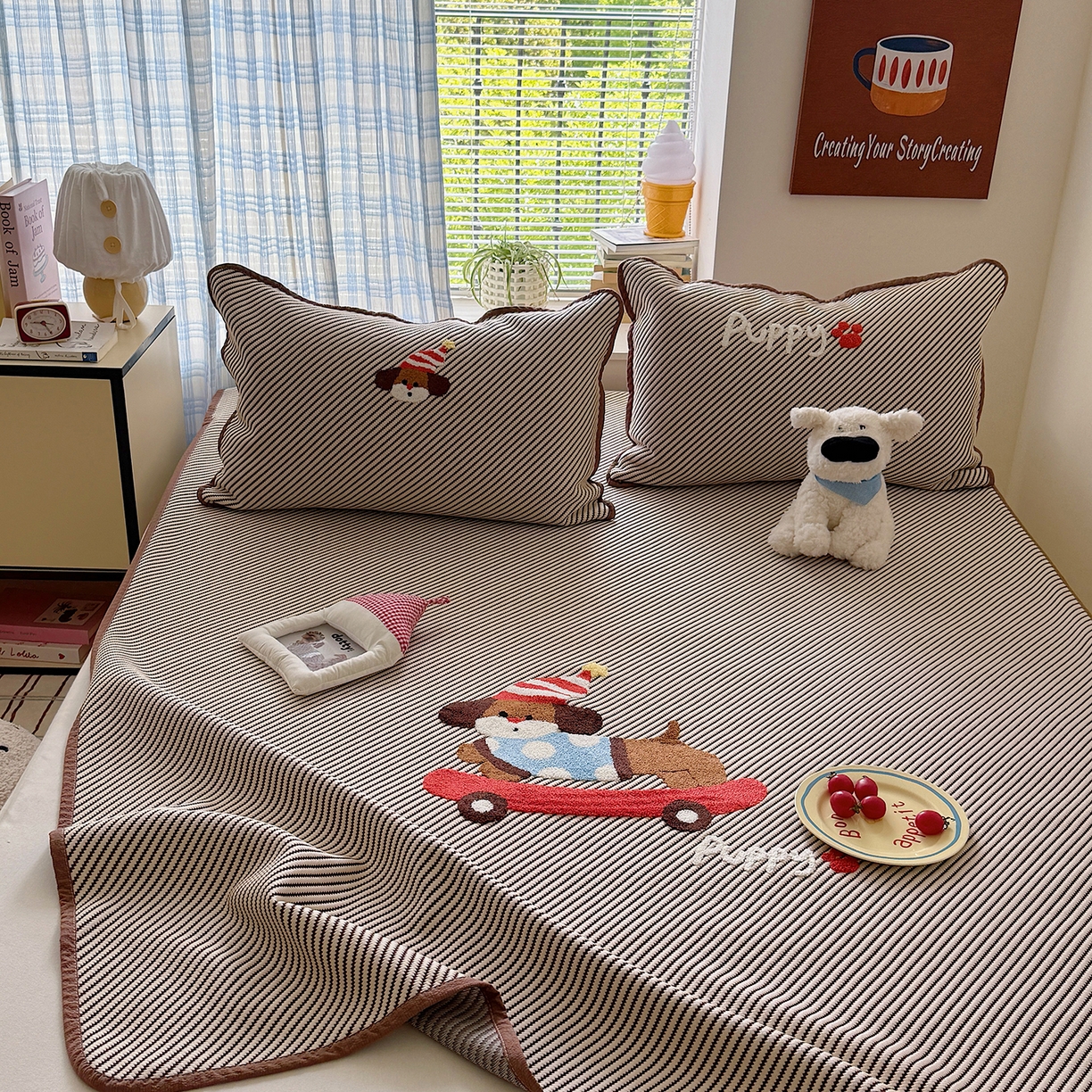 91家纺网 家纺一手货源 找家纺 （总）顾里家纺 2026新款Pe凉感仿冰藤软席凉席三件套