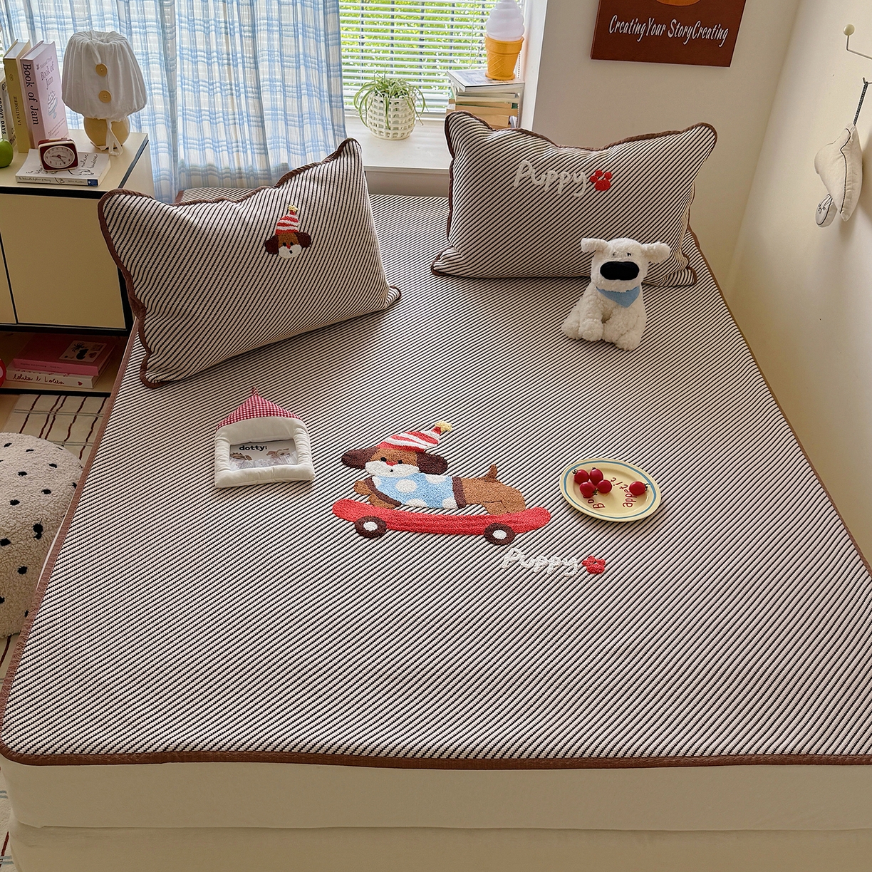 91家纺网 家纺一手货源 找家纺 （总）顾里家纺 2026新款Pe凉感仿冰藤软席凉席三件套