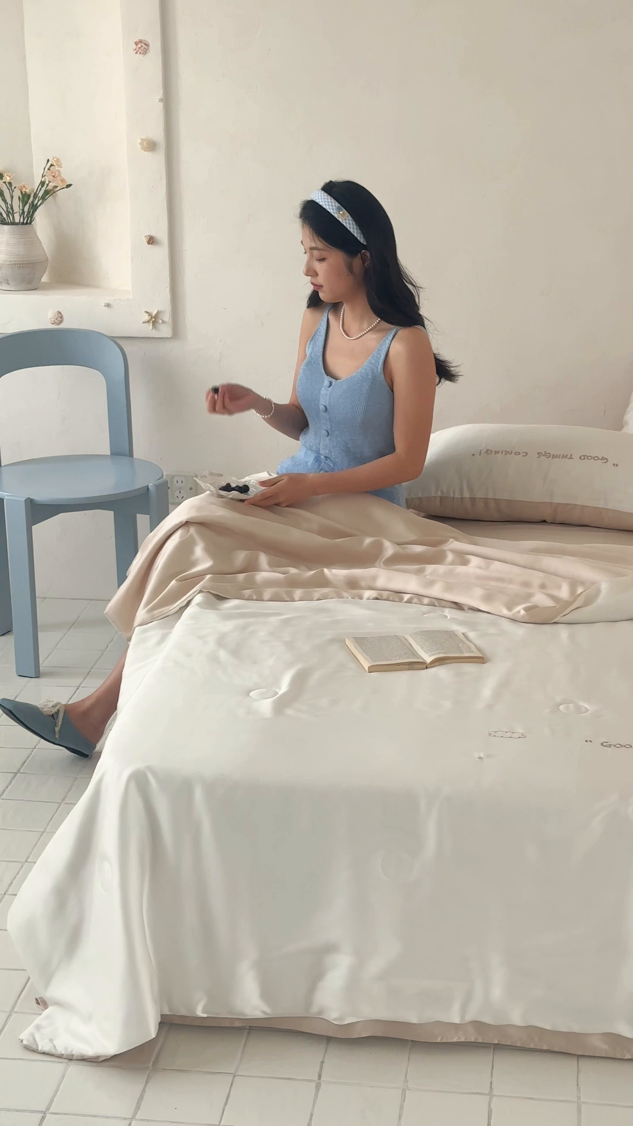 91家纺网 家纺一手货源 找家纺 极简 2026新款天丝小马刺绣夏被四件套轻云斑马 轻云斑马-白