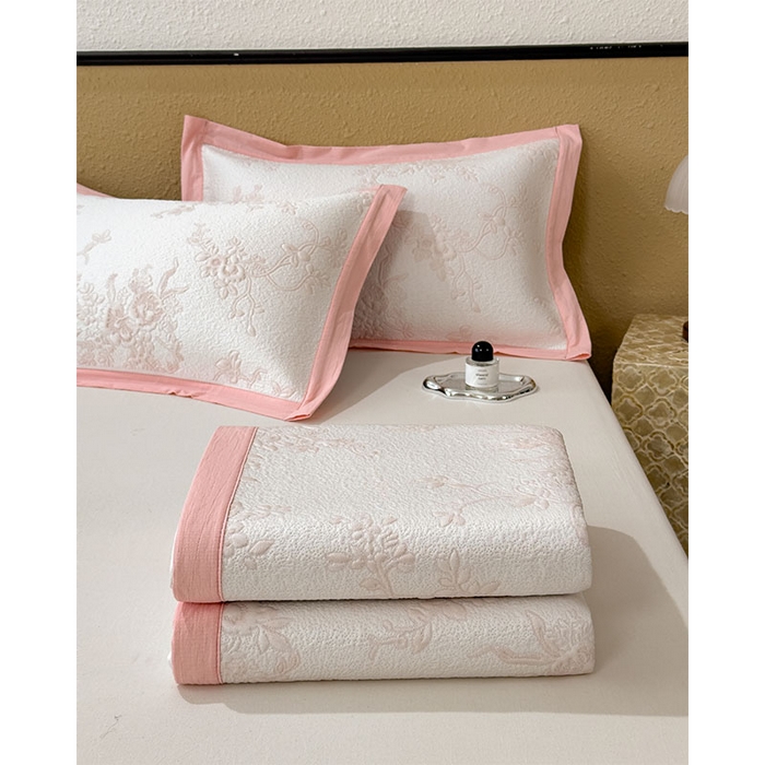 91家纺网 家纺一手货源 找家纺 女子家纺 2026新款夏天A类母婴级凉感值过0.21凉豆豆软席凉席-思琳娜系列 思琳娜-冰粉-床席款