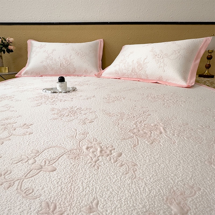 91家纺网 家纺一手货源 找家纺 女子家纺 2026新款夏天A类母婴级凉感值过0.21凉豆豆软席凉席-思琳娜系列 思琳娜-冰粉-床席款