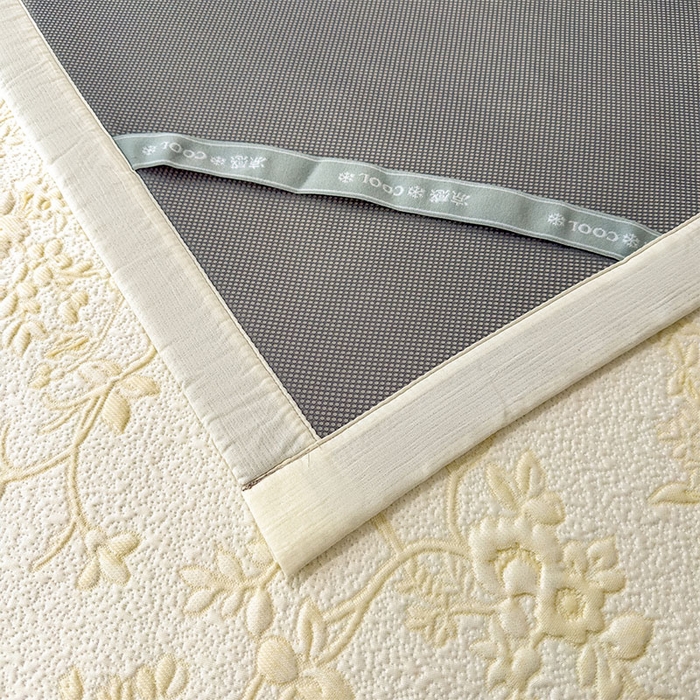 91家纺网 家纺一手货源 找家纺 女子家纺 2026新款夏天A类母婴级凉感值过0.21凉豆豆软席凉席-思琳娜系列 思琳娜-淡黄-床席款