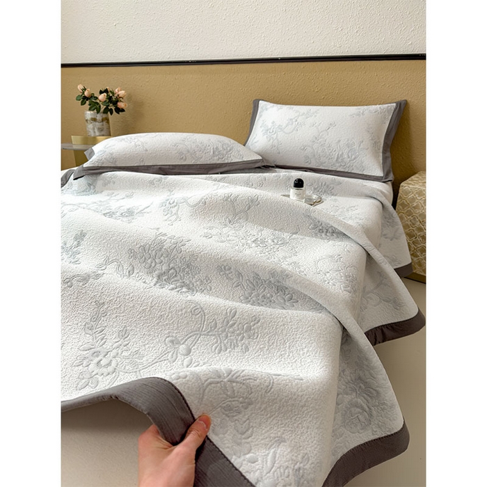 91家纺网 家纺一手货源 找家纺 女子家纺 2026新款夏天A类母婴级凉感值过0.21凉豆豆软席凉席-思琳娜系列 思琳娜-淡蓝-床席款