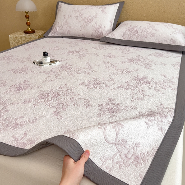 女子家纺 2026新款夏天A类母婴级凉感值过0.21凉豆豆软席凉席-思琳娜系列 思琳娜-淡雅紫-床席款