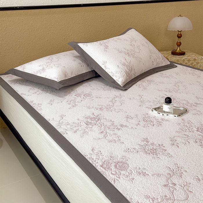 91家纺网 家纺一手货源 找家纺 女子家纺 2026新款夏天A类母婴级凉感值过0.21凉豆豆软席凉席-思琳娜系列 思琳娜-淡雅紫-床席款