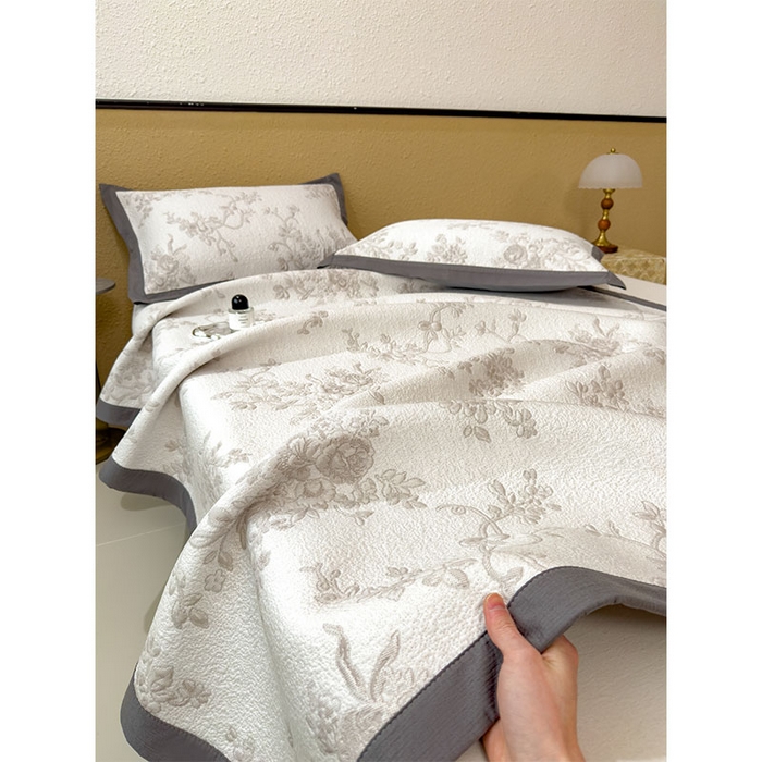 91家纺网 家纺一手货源 找家纺 女子家纺 2026新款夏天A类母婴级凉感值过0.21凉豆豆软席凉席-思琳娜系列 思琳娜-豆咖-床席款