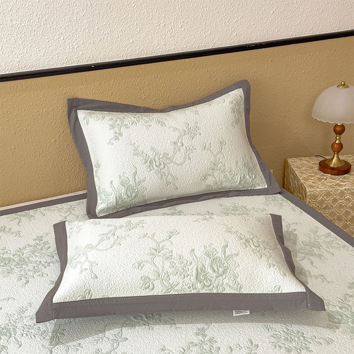 91家纺网 家纺一手货源 找家纺 女子家纺 2026新款夏天A类母婴级凉感值过0.21凉豆豆软席凉席-思琳娜系列 思琳娜-豆绿-床席款