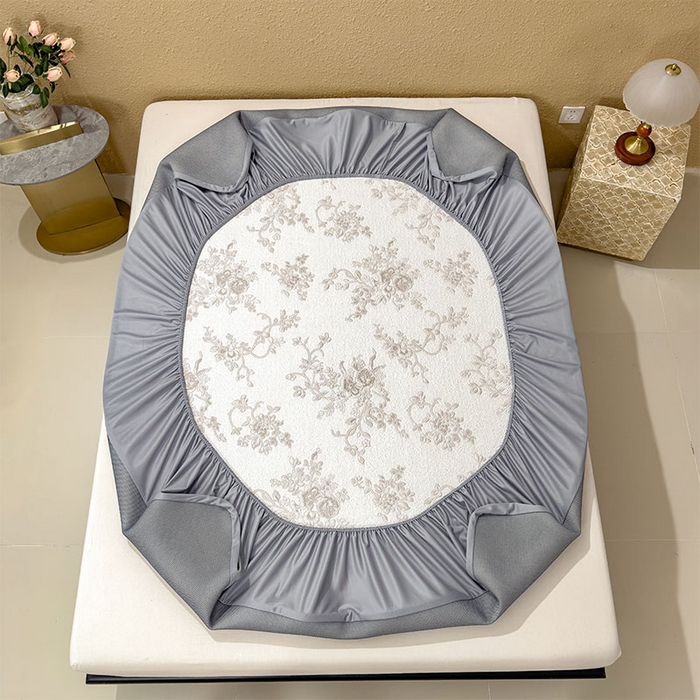 91家纺网 家纺一手货源 找家纺 女子家纺 2026新款夏天A类母婴级凉感值过0.21凉豆豆软席凉席-思琳娜系列 思琳娜-豆咖-床笠款