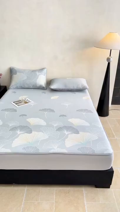 91家纺网 家纺一手货源 找家纺 （总）鑫姿席业 2026新款A类凉感抗菌凉席-银杏叶