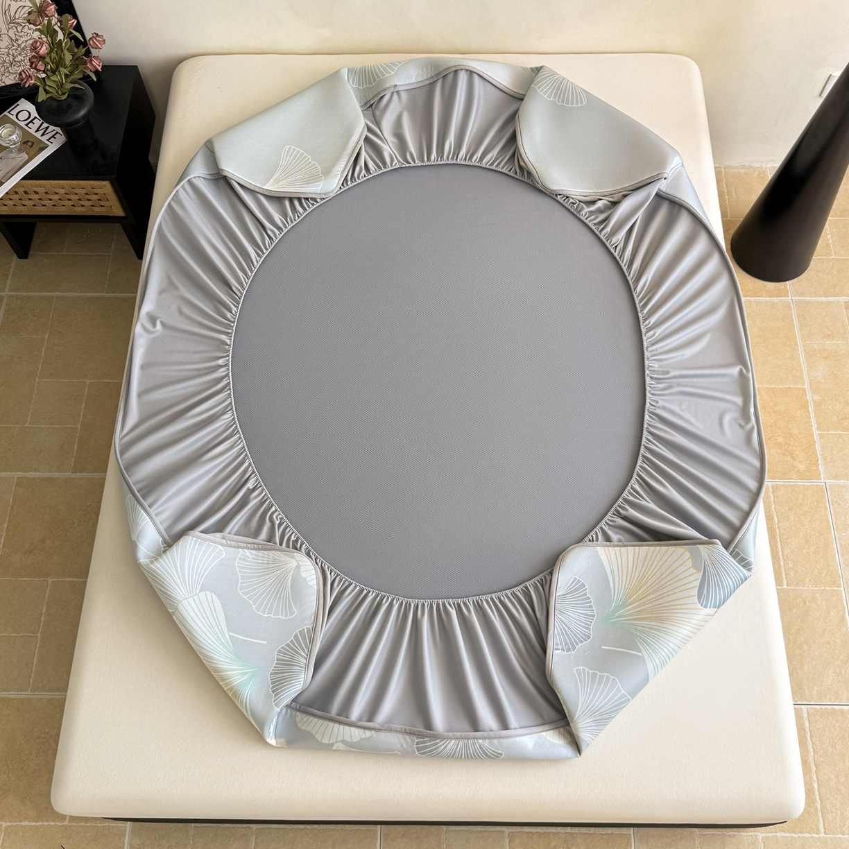 91家纺网 家纺一手货源 找家纺 （总）鑫姿席业 2026新款A类凉感抗菌凉席-银杏叶