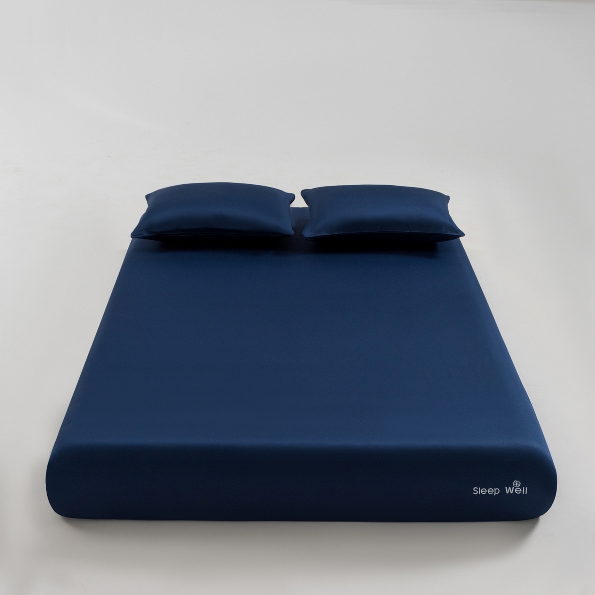 91家纺网 家纺一手货源 找家纺 （总）花伞家居 2026新款高级感简约烫画水洗真丝单床笠床笠单件