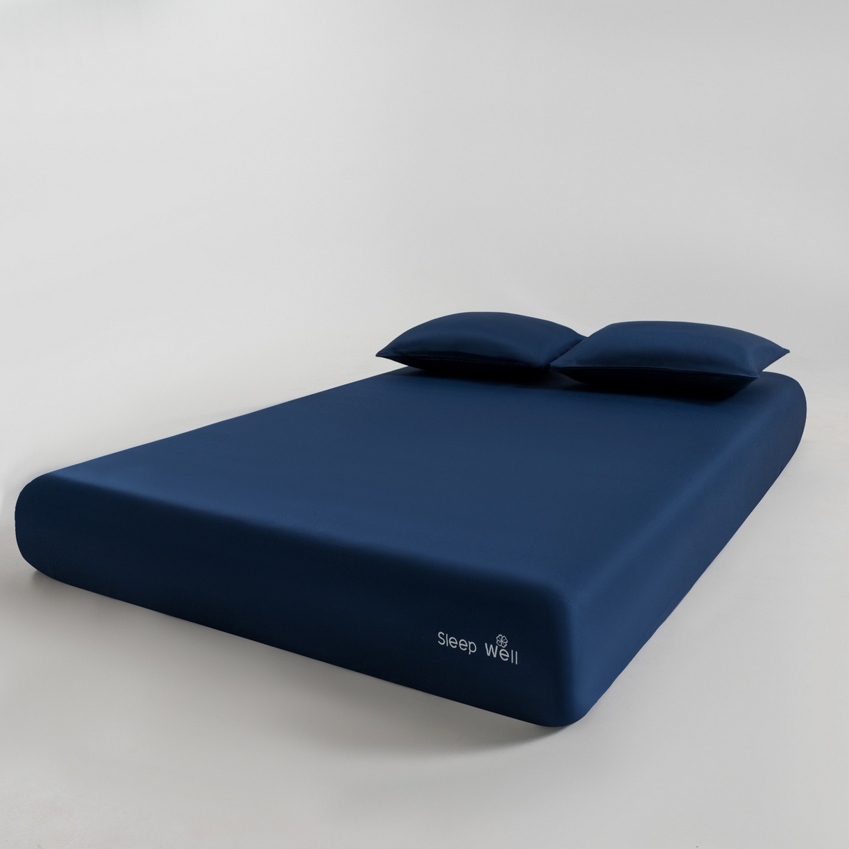 91家纺网 家纺一手货源 找家纺 （总）花伞家居 2026新款高级感简约烫画水洗真丝单床笠床笠单件