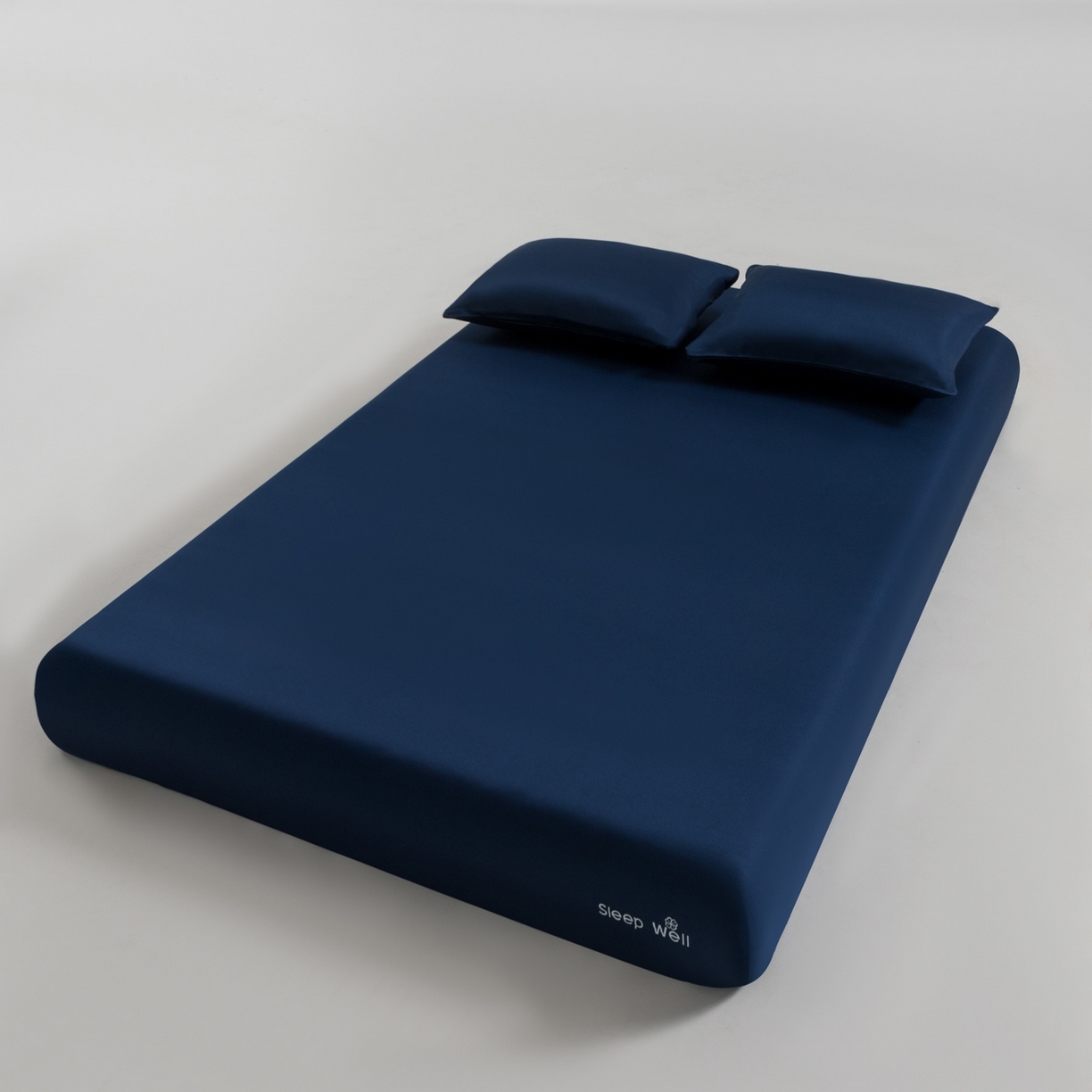 91家纺网 家纺一手货源 找家纺 （总）花伞家居 2026新款高级感简约烫画水洗真丝单床笠床笠单件