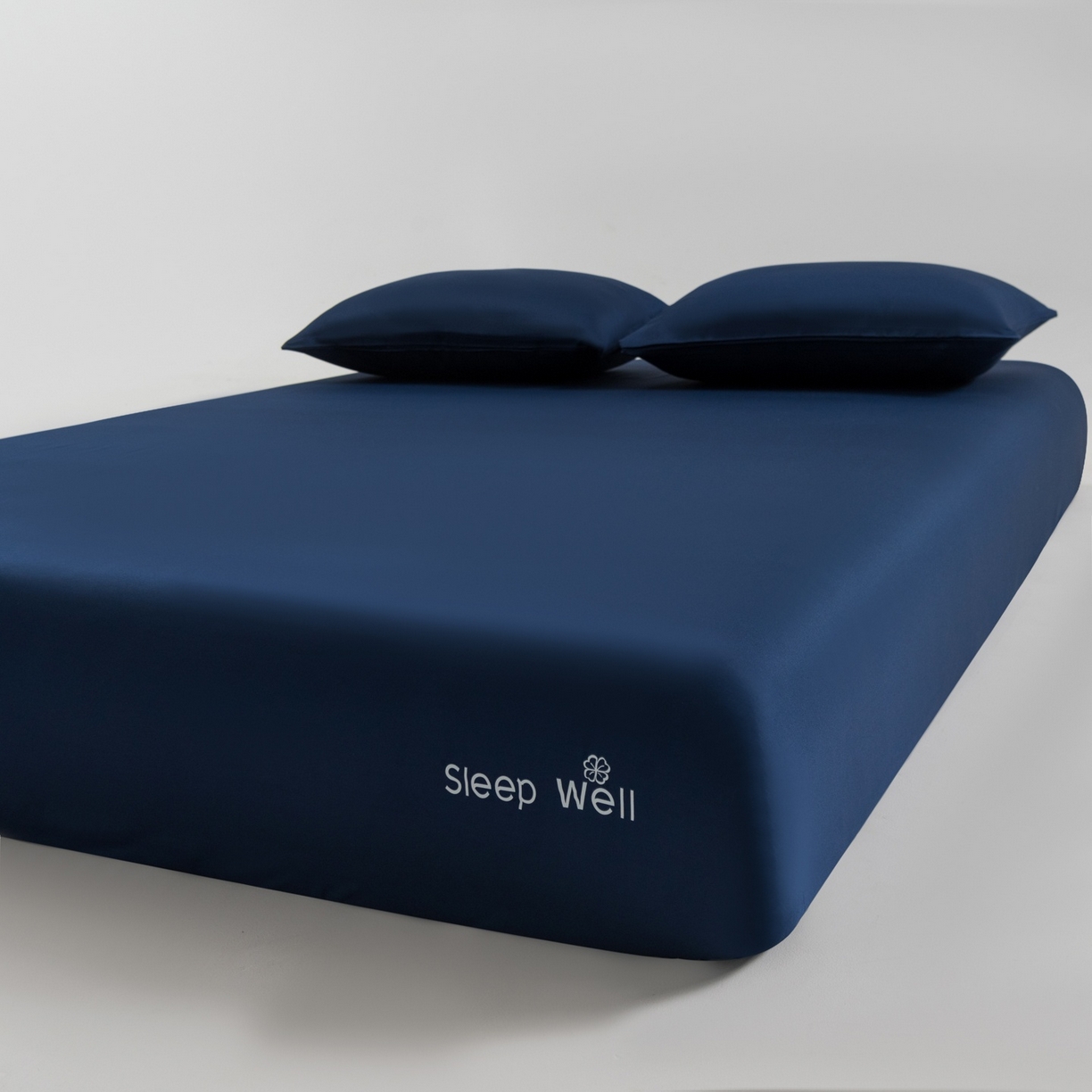 91家纺网 家纺一手货源 找家纺 （总）花伞家居 2026新款高级感简约烫画水洗真丝单床笠床笠单件