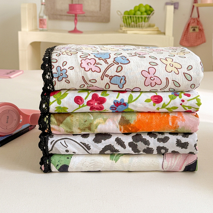 91家纺网 家纺一手货源 找家纺 花伞家居 2026新款蕾丝花边款皱皱双层纱单床单床单单件含买家秀 组合图仅供展示不可下单