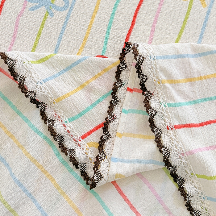 91家纺网 家纺一手货源 找家纺 花伞家居 2026新款蕾丝花边款皱皱双层纱单床单床单单件含买家秀 床单-彩色可爱