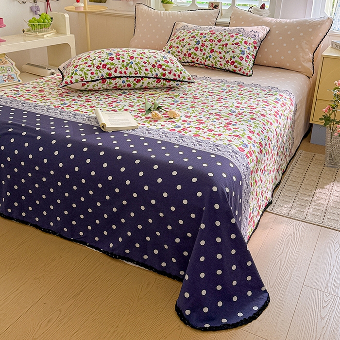 91家纺网 家纺一手货源 找家纺 花伞家居 2026新款蕾丝花边款皱皱双层纱单床单床单单件含买家秀 床单-蕾丝碎花