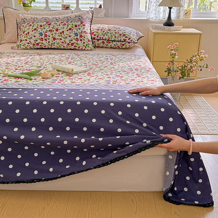 91家纺网 家纺一手货源 找家纺 花伞家居 2026新款蕾丝花边款皱皱双层纱单床单床单单件含买家秀 床单-蕾丝碎花