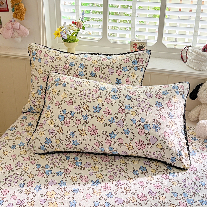 91家纺网 家纺一手货源 找家纺 花伞家居 2026新款蕾丝花边款皱皱双层纱单床单床单单件含买家秀 床单-美丽花园