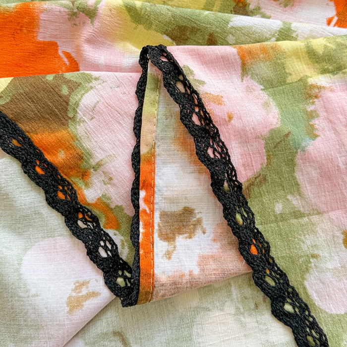 91家纺网 家纺一手货源 找家纺 花伞家居 2026新款蕾丝花边款皱皱双层纱单床单床单单件含买家秀 床单-热情绚烂