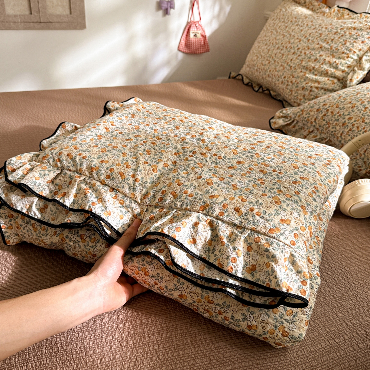 91家纺网 家纺一手货源 找家纺 （总）水墨江南 2026新款泡芙纱花边夏被四件套