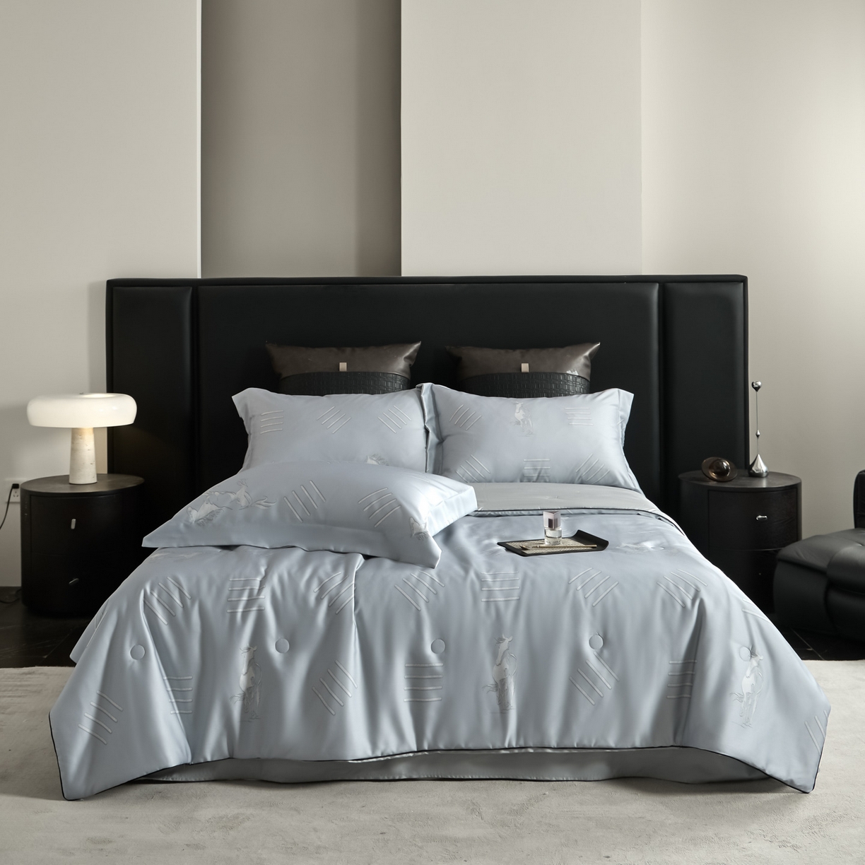 91家纺网 家纺一手货源 找家纺 （总）新方向 2026数码印花A类20%蚕丝天丝棉夏被四件套 65%60s兰精天丝 35%100支长绒棉-戎马一生