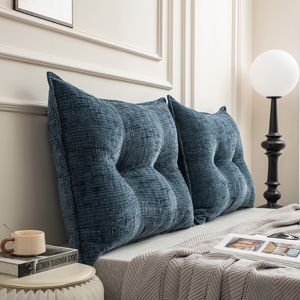 91家纺网 家纺一手货源 找家纺 美达人 2026新款肌理麻靠背 肌理-纽扣-石兰