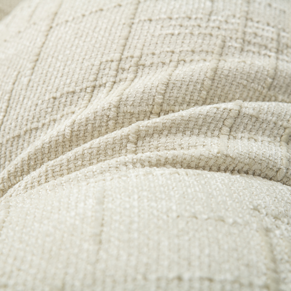 91家纺网 家纺一手货源 找家纺 美达人 2026新款肌理麻靠背 肌理-纽扣-花卉白