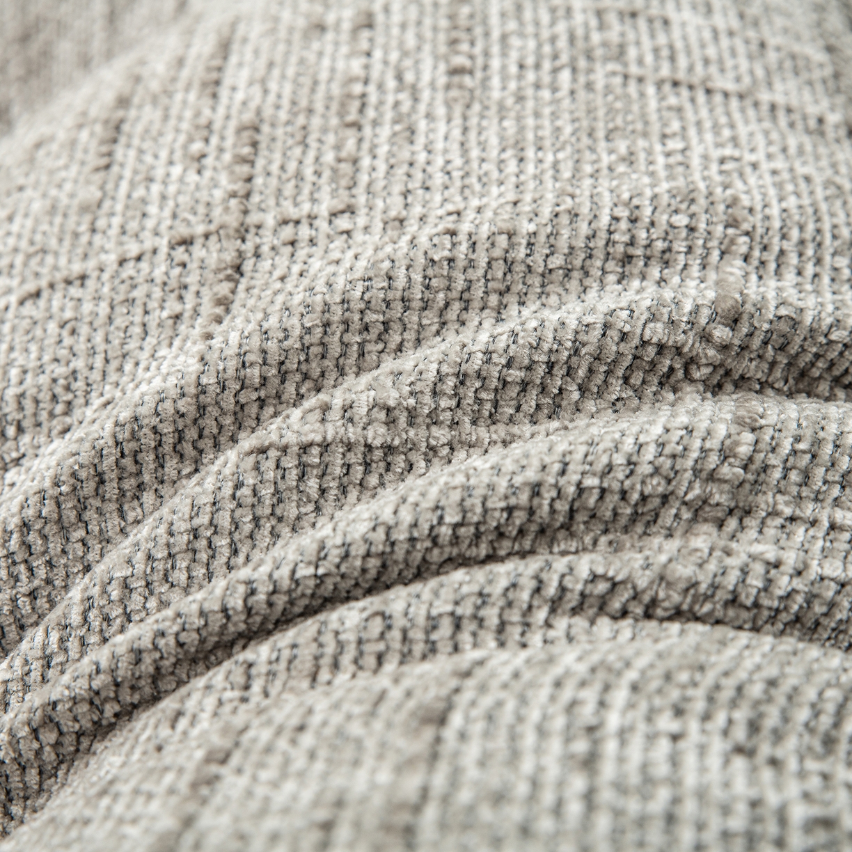 91家纺网 家纺一手货源 找家纺 美达人 2026新款肌理麻靠背 肌理-纽扣-暖灰