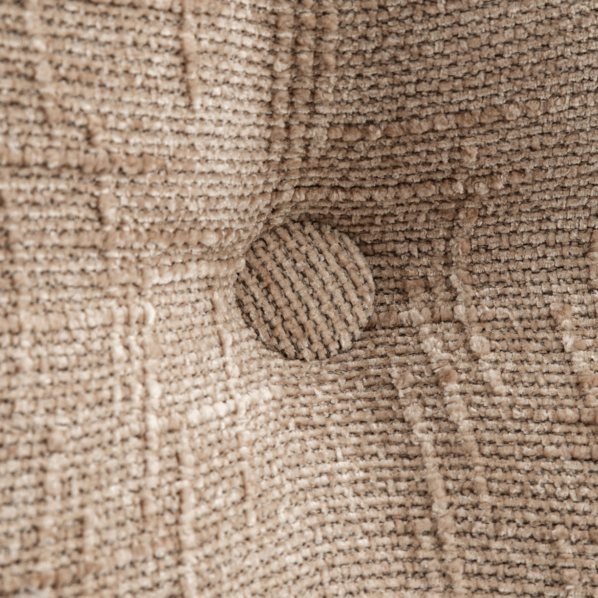 91家纺网 家纺一手货源 找家纺 美达人 2026新款肌理麻靠背 肌理-纽扣-沙棕色