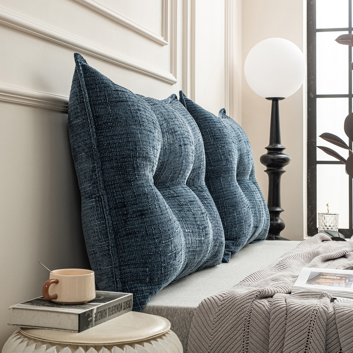 91家纺网 家纺一手货源 找家纺 美达人 2026新款肌理麻靠背 肌理-纽扣-石兰