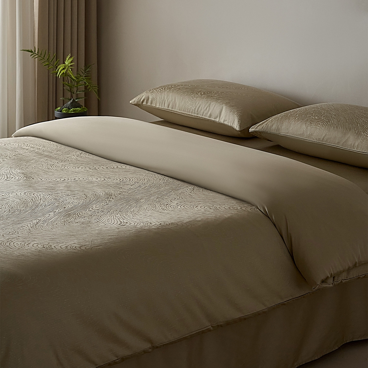 91家纺网 家纺一手货源 找家纺 ONE TWO ONE 121 2026新款60支轻奢天丝棉床上用品四件套天丝棉提花款 墨尔本