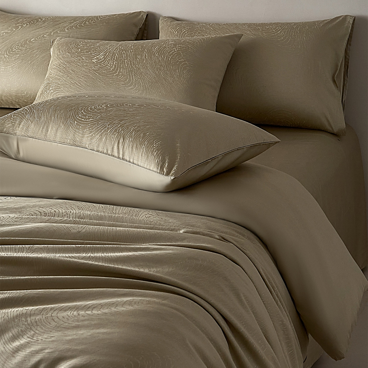 91家纺网 家纺一手货源 找家纺 ONE TWO ONE 121 2026新款60支轻奢天丝棉床上用品四件套天丝棉提花款 墨尔本