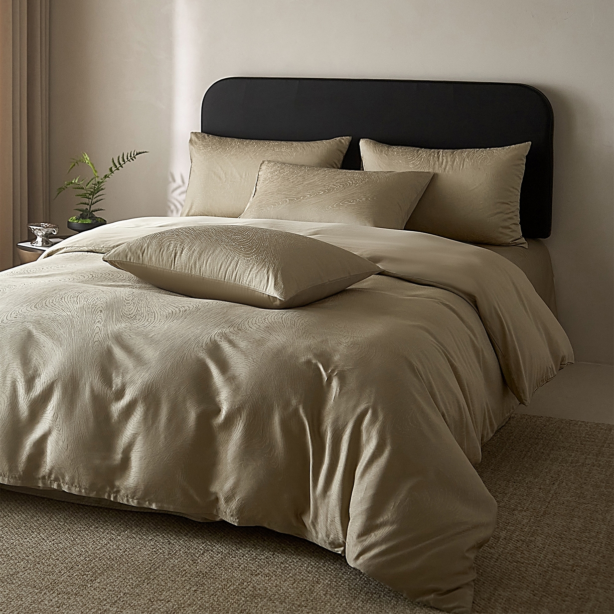 91家纺网 家纺一手货源 找家纺 ONE TWO ONE 121 2026新款60支轻奢天丝棉床上用品四件套天丝棉提花款 墨尔本