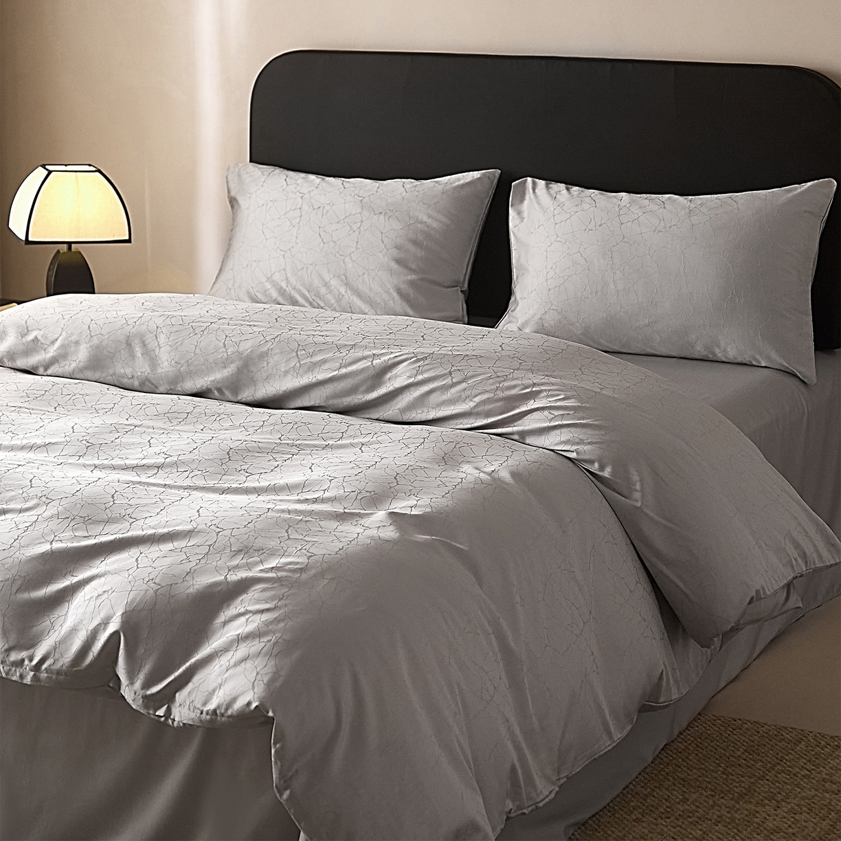 91家纺网 家纺一手货源 找家纺 ONE TWO ONE 121 2026新款60支轻奢天丝棉床上用品四件套天丝棉提花款 北海莳光