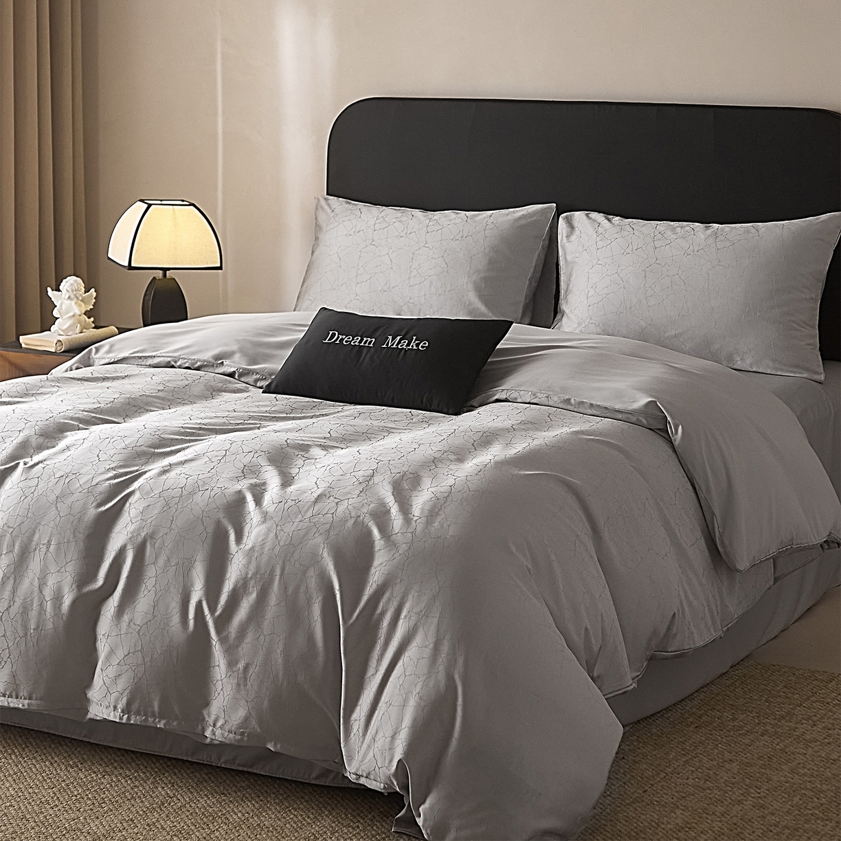 91家纺网 家纺一手货源 找家纺 ONE TWO ONE 121 2026新款60支轻奢天丝棉床上用品四件套天丝棉提花款 北海莳光