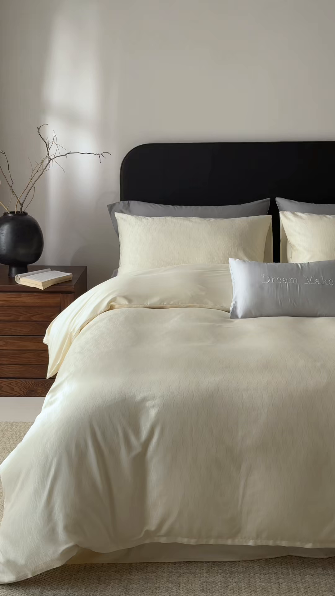 91家纺网 家纺一手货源 找家纺 ONE TWO ONE 121 2026新款60支轻奢天丝棉床上用品四件套天丝棉提花款 步步青云